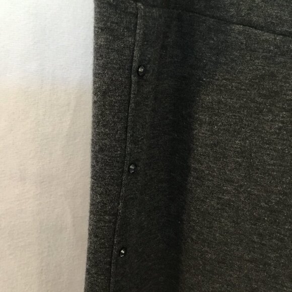 Style & Co Leggings Black Beaded Leg Charcoal Gray 7/8 Length Women's Sz Medium - Picture 7 of 8